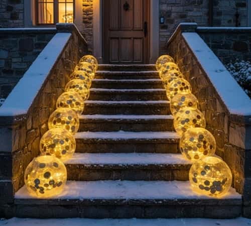 5. Frozen Ice Luminaries with Embedded Gelt Coins