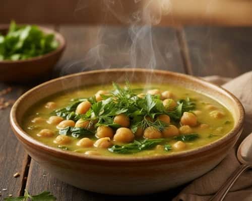 5. Hearty Chickpea and Spinach Soup