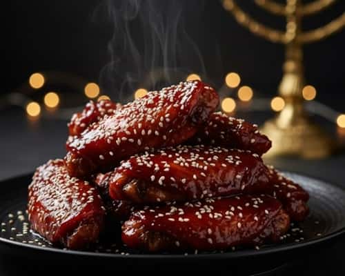 5. Pomegranate-Molasses Chicken Wings with Sesame Seeds