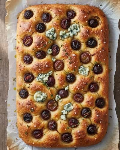 5. Roasted Grape and Blue Cheese Focaccia