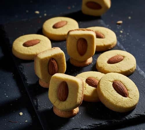 5. Saffron Almond Dreidel-Shaped Shortbreads
