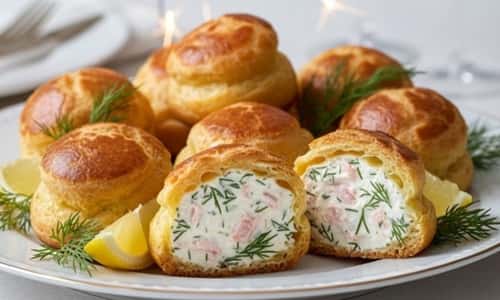 5. Smoked Salmon and Dill Gougeres