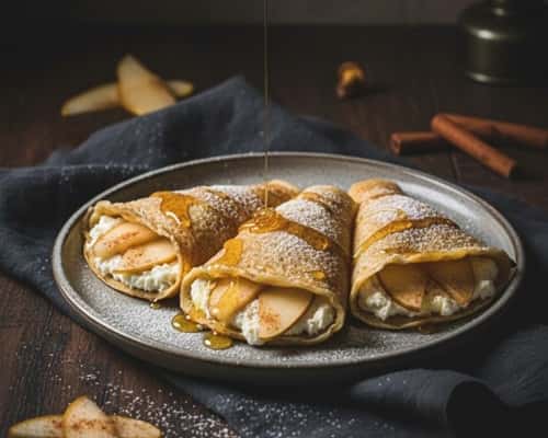 6. Cinnamon-Spiced Pear & Ricotta Crepes