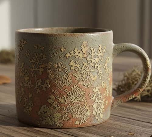 6. Lichen-Patterned Textural Mug