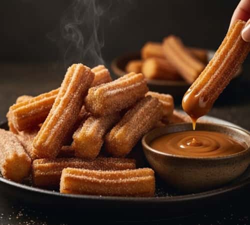 6. New Year's Eve Churro Bites with Dulce de Leche Dip