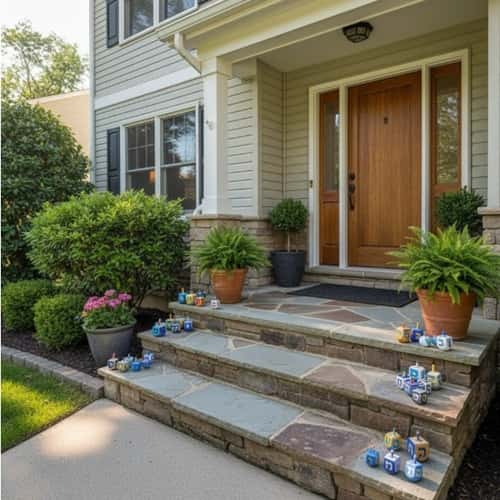 6. Painted Rock Dreidels for Your Garden