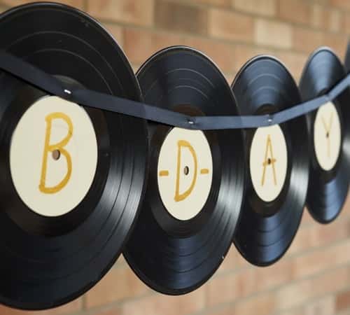 6. The 'Vinyl Record' Banner