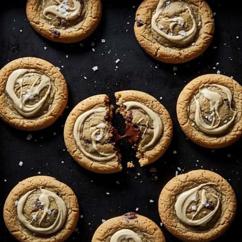 7. Chocolate Chip Cookies with Tahini Swirl and Sea Salt