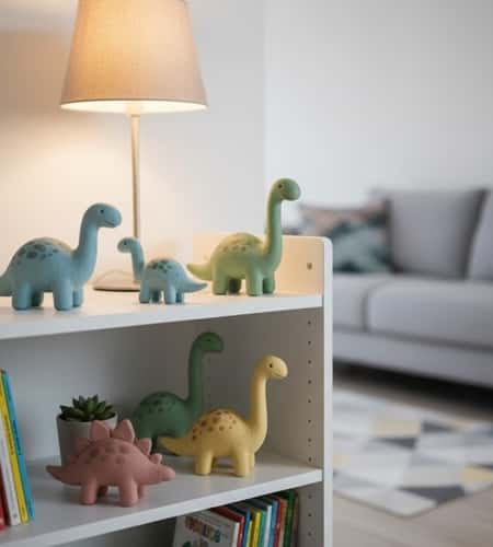7. Clay Dinosaur Figurine Set