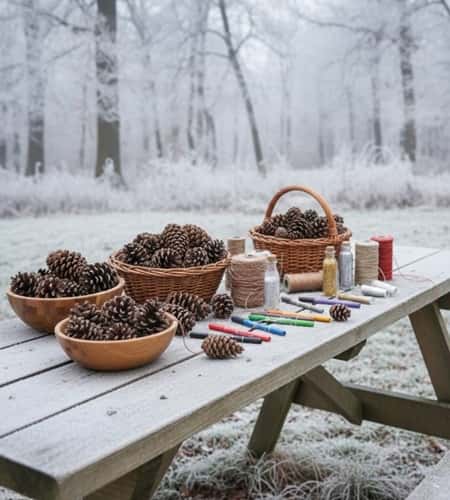 7. DIY Pinecone Decorating Spot