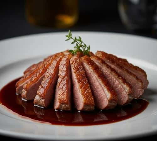 7. Grilled Duck Breast with Date-Wine Reduction