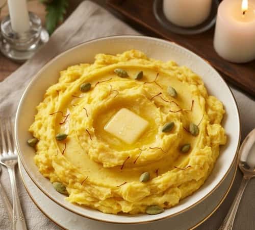 7. Saffron-Cardamom Mashed Potatoes