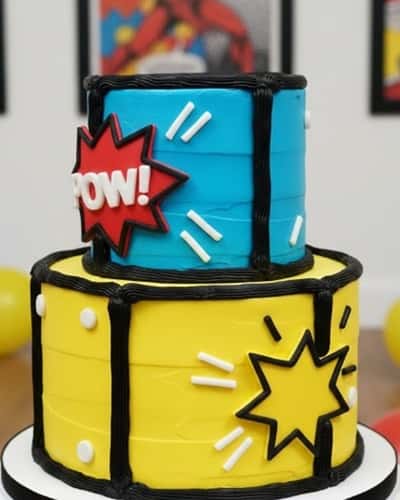 7. The 'Comic Book Pop Art' Cake