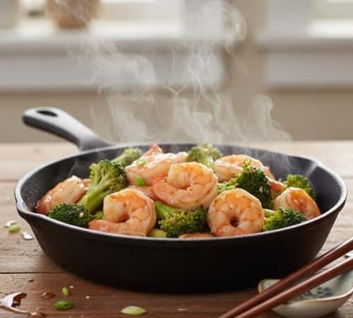 8. Garlic Shrimp and Broccoli Stir-Fry