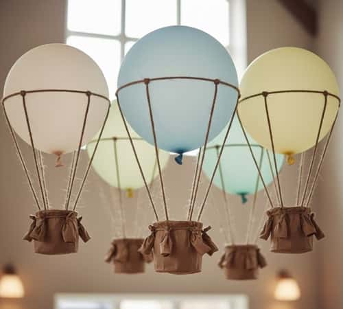 8. Paper Bag and Jute 'Hot Air Balloon' Decor