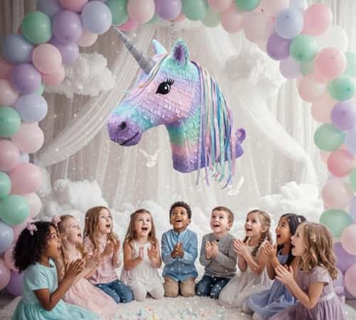 8. Unicorn Head Pinata