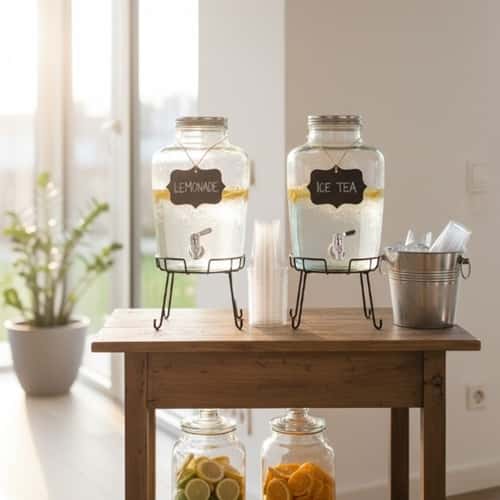 9. The 'Chalkboard Label' Drink Station