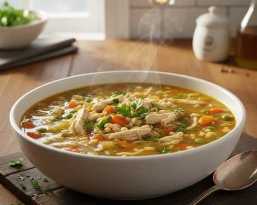 9. Veggie-Packed Chicken Soup with Barley