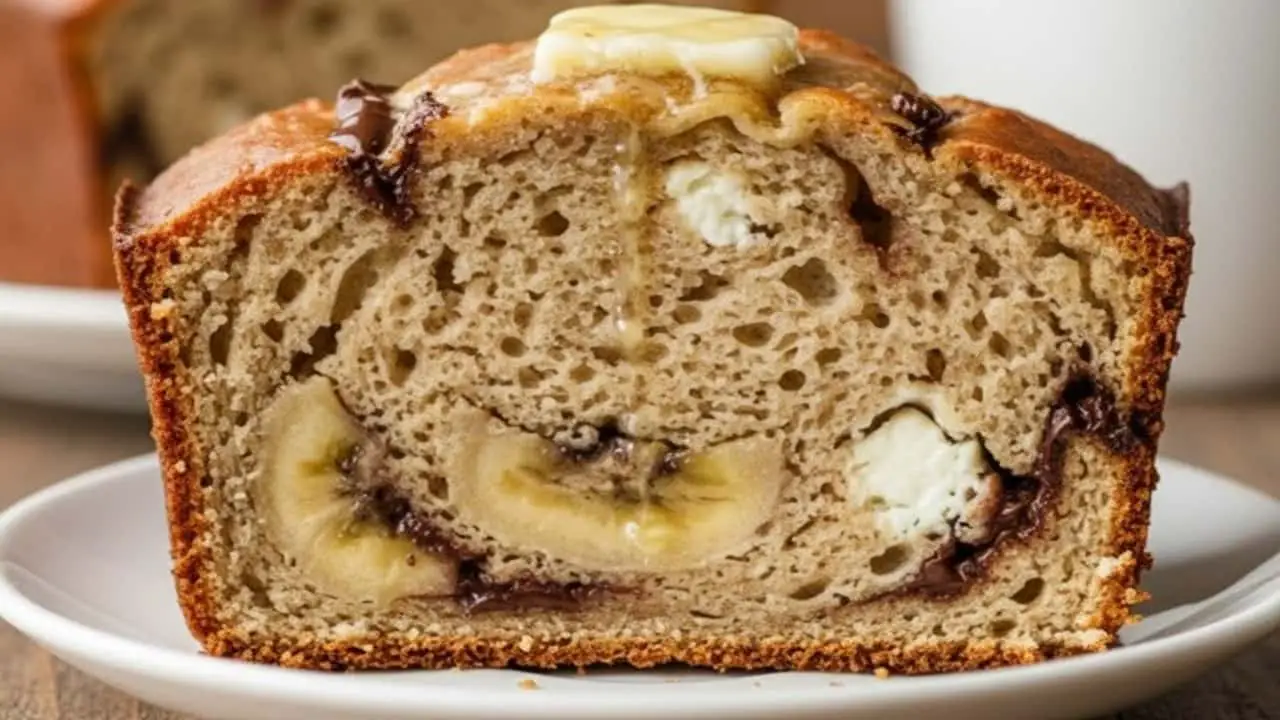 High Protein Cottage Cheese Banana Bread Recipe - featured