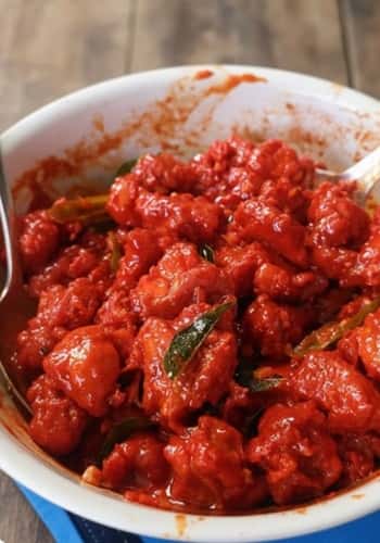 Hyderabadi Chicken 65 Recipe - completed