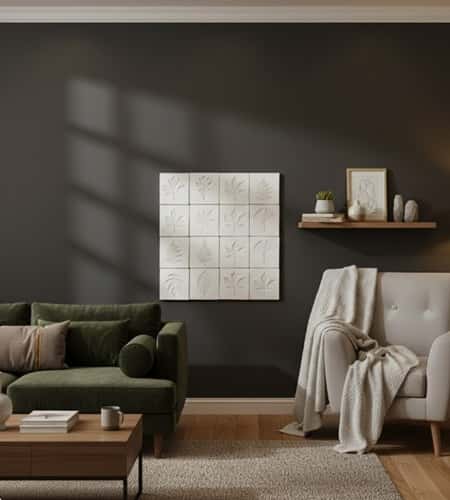 1. Minimal Leaf Imprint Tiles