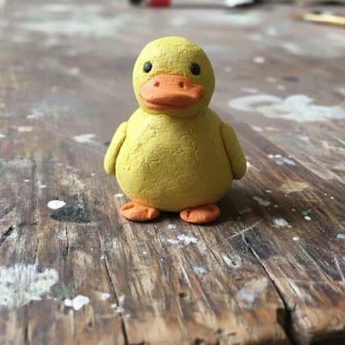 11. Clay Duck with Flat Beak