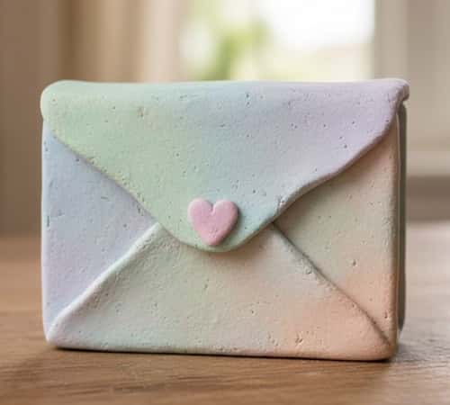 11. Clay Heart Envelope Trinket Box