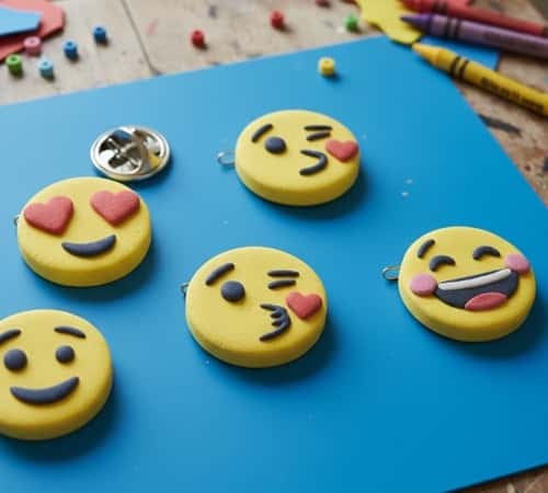 11. Foam Clay Emoji Pins