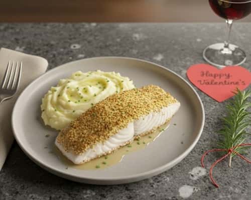 12. Garlic Parmesan Crusted Fish With Mashed Potatoes
