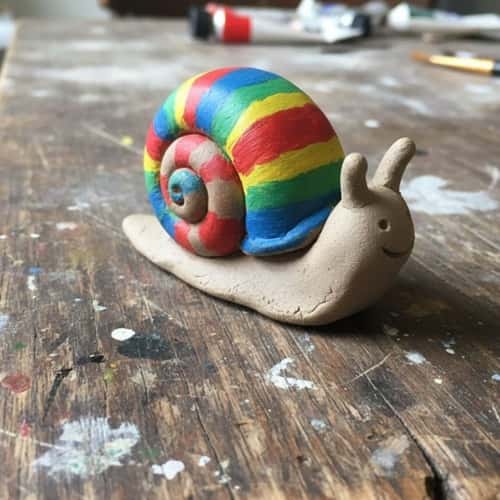 2. Clay Snail with Spiral Shell