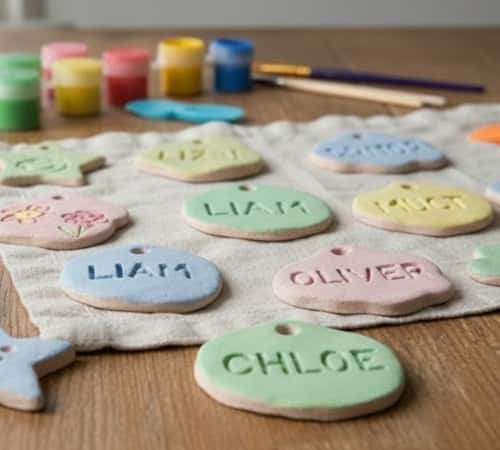 2. Easy Clay Name Plaques