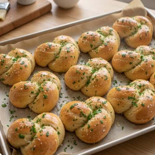2. Mini Garlic Butter Heart Knots