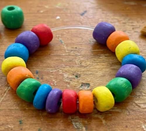 2. Rainbow Bead Bracelet