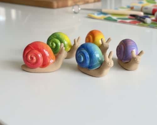 2. Rainbow Clay Snails