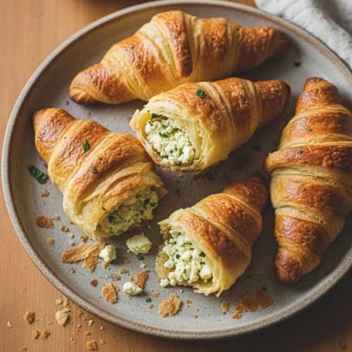 2. Spicy Paneer Stuffed Croissant (Indian Twist)