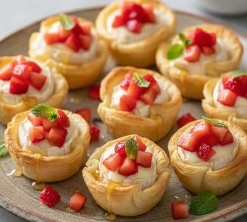 3. Strawberry & Brie Phyllo Cups