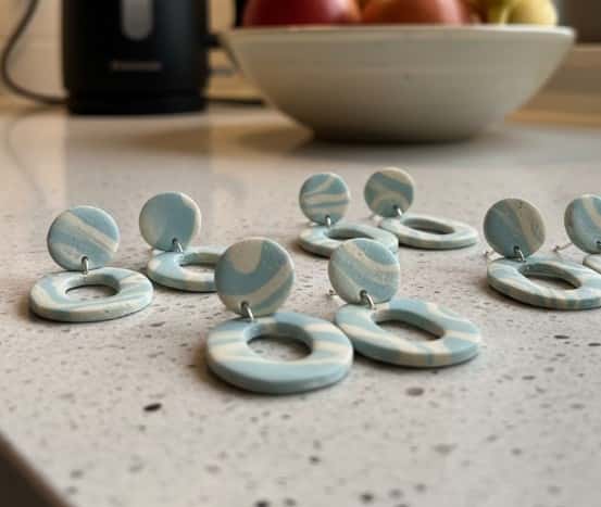 4. Marble Oval Drops