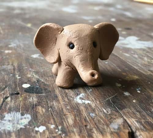 5. Clay Elephant with Big Ears