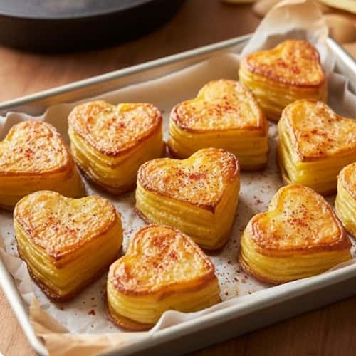 5. Crispy Heart-Shaped Potato Stacks