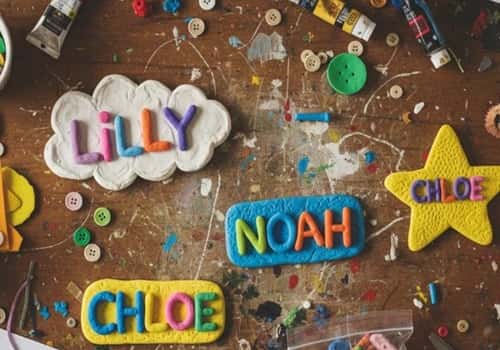 5. Foam Clay Name Tags for Kids