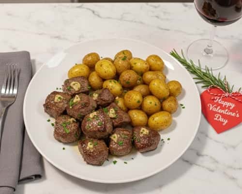 5. Steak Bites With Garlic Butter Potatoes