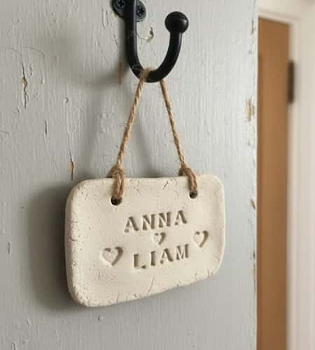 6. Clay Couple’s Name Plaque