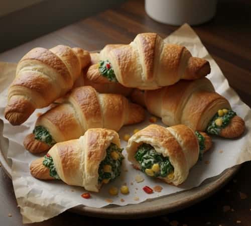 6. Creamy Spinach Corn Savory Croissants