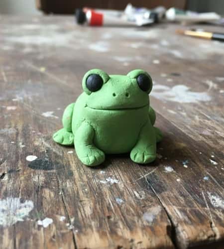 7. Clay Frog with Big Eyes