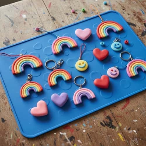 7. Simple Foam Clay Keychains