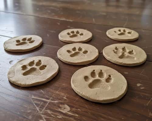 8. Clay Animal Paw Prints