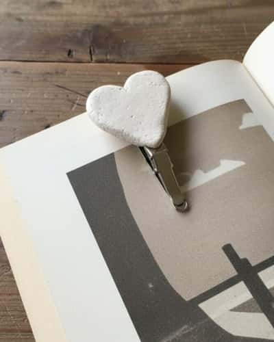 8. Clay Heart Bookmark Tabs