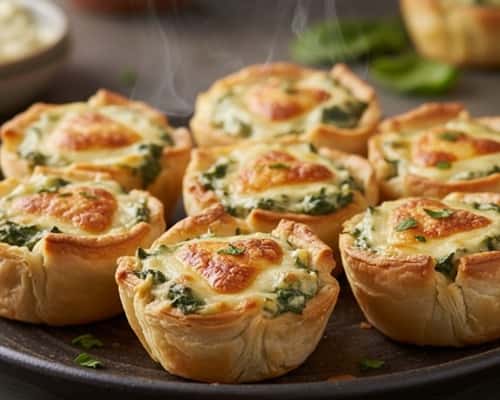 9. Creamy Spinach & Artichoke Heart Cups
