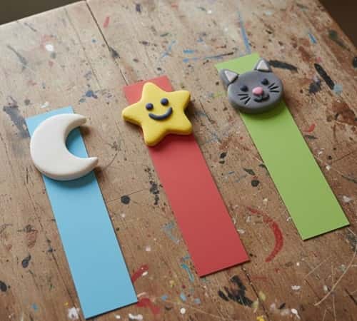 9. DIY Foam Clay Bookmark Toppers