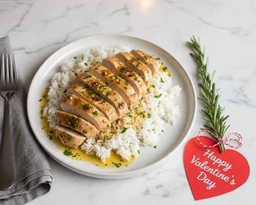 9. Garlic Herb Butter Chicken With Rice